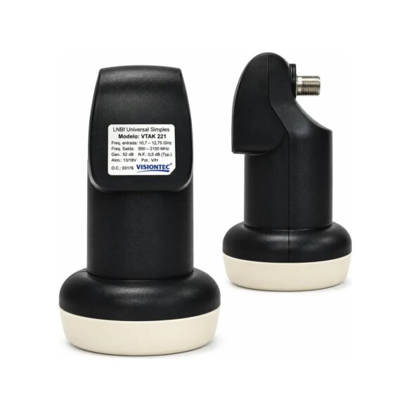 Kit Antena Parabolica + Receptor Vt1000 HD 2x Visiontec